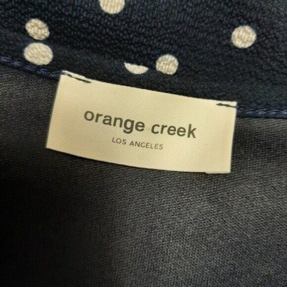 ORANGE CREEK Dress Navy Blue w/ White Polka Dot Sz XS - Picture 10 of 10
